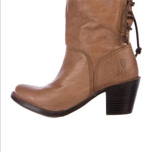 Frye leather mid calf western boots size 8